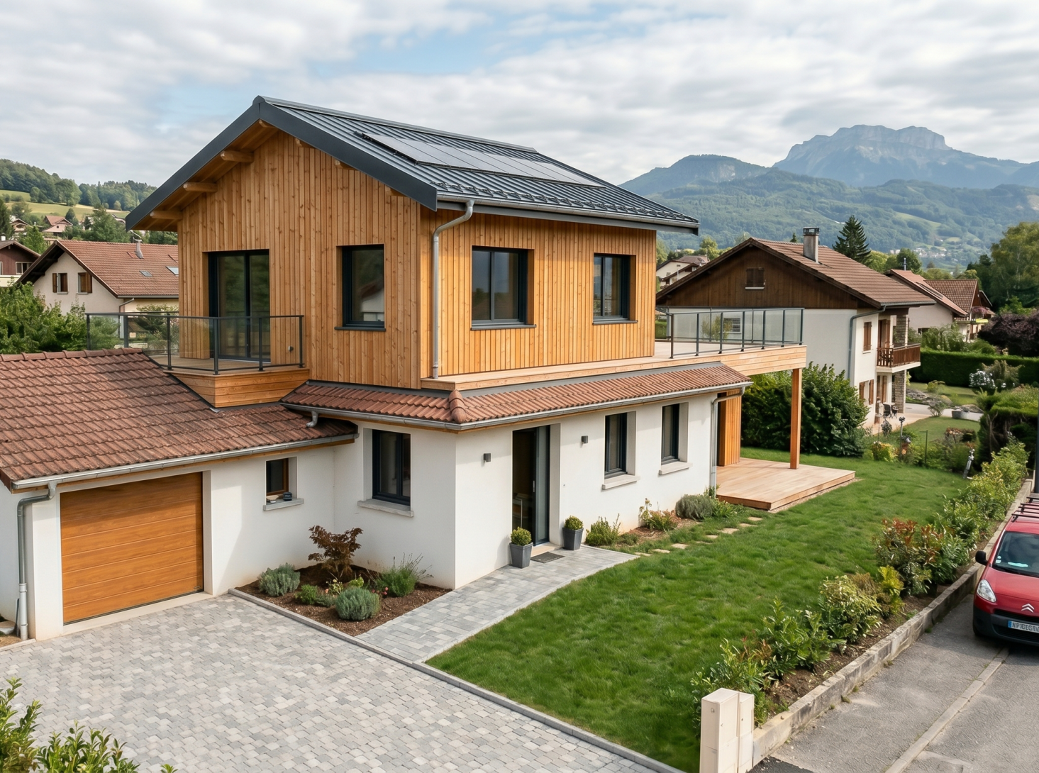 Sur&eacute;l&eacute;vation de maison moderne &agrave; Seynod